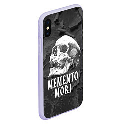 Чехол iPhone XS Max матовый Memento Mori, цвет: 3D-светло-сиреневый — фото 2
