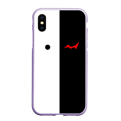 Чехол iPhone XS Max матовый MONOKUMA Eyes / 3D-Светло-сиреневый – фото 1