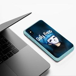 Чехол iPhone XS Max матовый Sally Face, цвет: 3D-мятный — фото 2