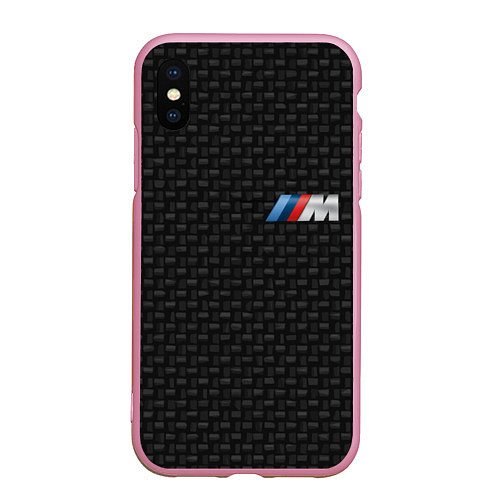 Чехол iPhone XS Max матовый BMW / 3D-Розовый – фото 1