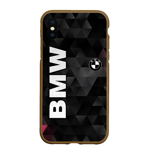 Чехол iPhone XS Max матовый BMW: Polygon / 3D-Коричневый – фото 1