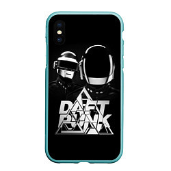 Чехол iPhone XS Max матовый Daft Punk: Space Rangers, цвет: 3D-мятный