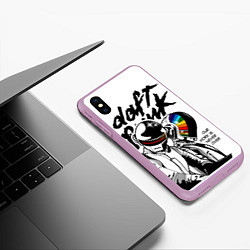 Чехол iPhone XS Max матовый Daft Punk: Our work is never over, цвет: 3D-сиреневый — фото 2