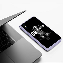 Чехол iPhone XS Max матовый 09 Rider, цвет: 3D-светло-сиреневый — фото 2