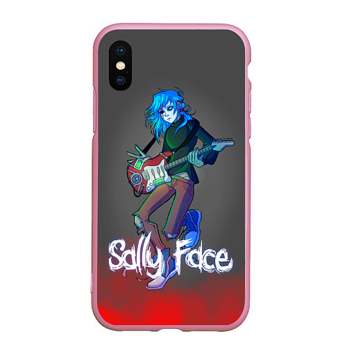 Чехол iPhone XS Max матовый Sally Face: Rock Star / 3D-Розовый – фото 1