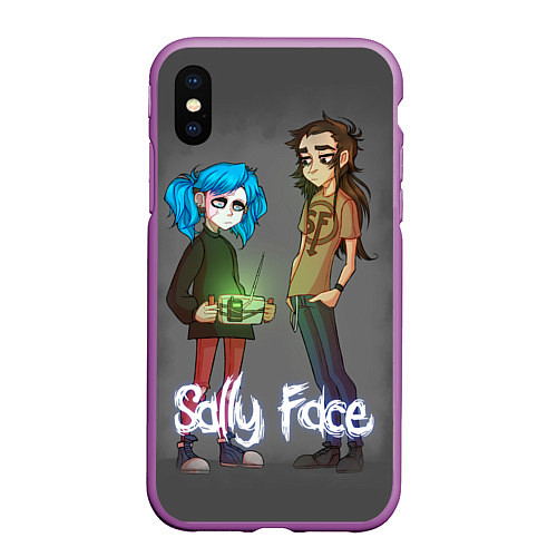 Чехол iPhone XS Max матовый Sally Face: Friends / 3D-Фиолетовый – фото 1