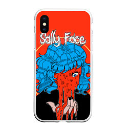 Чехол iPhone XS Max матовый Sally Face: Bloody Horror, цвет: 3D-белый