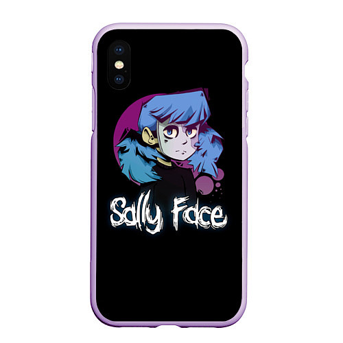 Чехол iPhone XS Max матовый Sally Face: Dead Smile / 3D-Сиреневый – фото 1