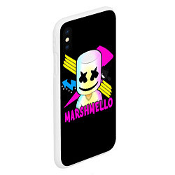 Чехол iPhone XS Max матовый Marshmello DJ, цвет: 3D-белый — фото 2