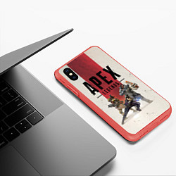 Чехол iPhone XS Max матовый Apex Legends, цвет: 3D-красный — фото 2