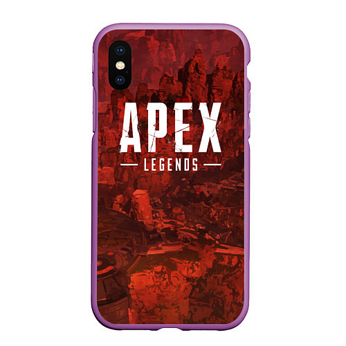 Чехол iPhone XS Max матовый Apex Legends: Boiling Blood / 3D-Фиолетовый – фото 1