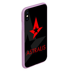 Чехол iPhone XS Max матовый Astralis: Black Style, цвет: 3D-сиреневый — фото 2