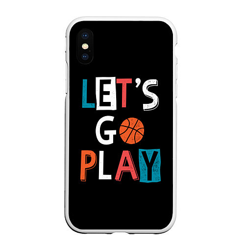 Чехол iPhone XS Max матовый Let is go play / 3D-Белый – фото 1