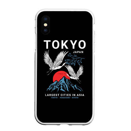 Чехол iPhone XS Max матовый Tokyo / 3D-Белый – фото 1