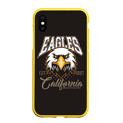 Чехол iPhone XS Max матовый Eagles California