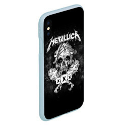 Чехол iPhone XS Max матовый Metallica XXX, цвет: 3D-голубой — фото 2