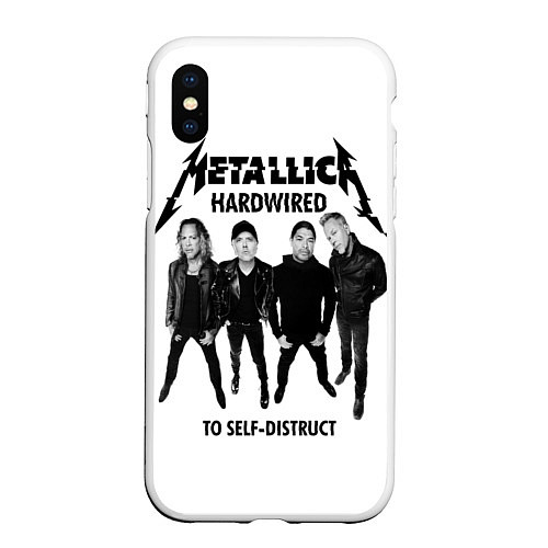 Чехол iPhone XS Max матовый Metallica: Hardwired / 3D-Белый – фото 1