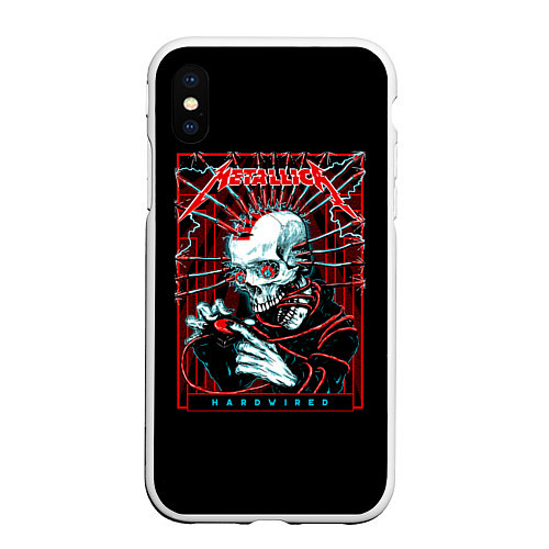 Чехол iPhone XS Max матовый Metallica: Death Storm / 3D-Белый – фото 1