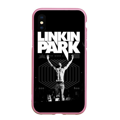 Чехол iPhone XS Max матовый Linkin Park / 3D-Розовый – фото 1