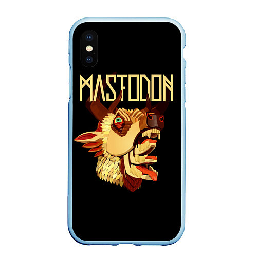 Чехол iPhone XS Max матовый Mastodon: Leviathan / 3D-Голубой – фото 1