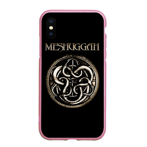 Чехол iPhone XS Max матовый Meshuggah / 3D-Розовый – фото 1