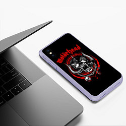 Чехол iPhone XS Max матовый Motorhead Demons, цвет: 3D-светло-сиреневый — фото 2