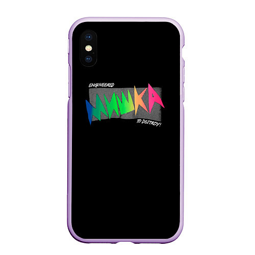 Чехол iPhone XS Max матовый Mishka NYC x Tessa Violet / 3D-Сиреневый – фото 1