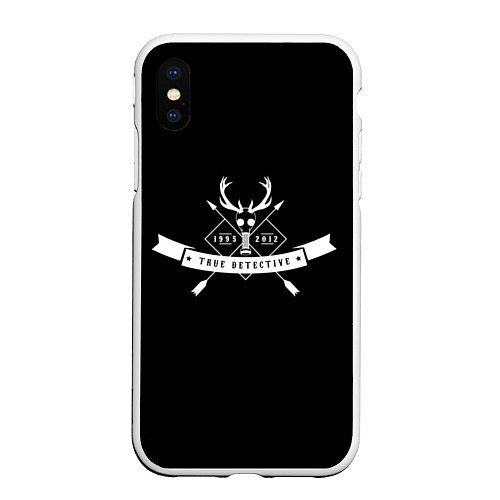 Чехол iPhone XS Max матовый True Detective: 1995-2012 / 3D-Белый – фото 1