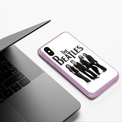 Чехол iPhone XS Max матовый The Beatles: White Side, цвет: 3D-сиреневый — фото 2