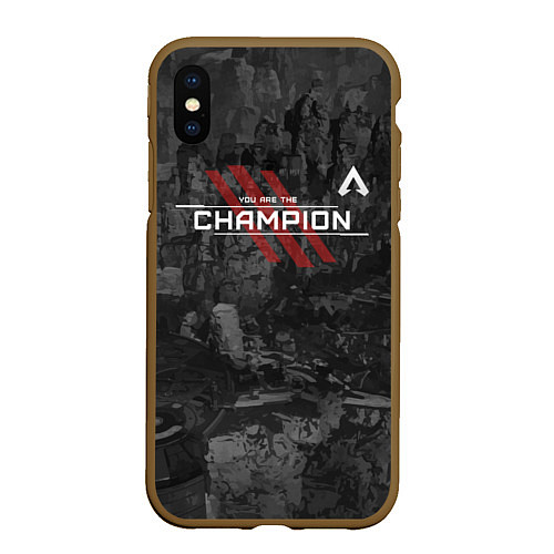Чехол iPhone XS Max матовый You Are The Champion / 3D-Коричневый – фото 1