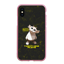 Чехол iPhone XS Max матовый 21 Pilots: Chlorine NED, цвет: 3D-розовый