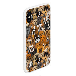 Чехол iPhone XS Max матовый Породы собак, цвет: 3D-белый — фото 2