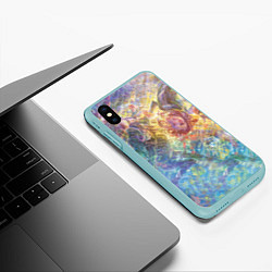 Чехол iPhone XS Max матовый My Hero Academia абстракция, цвет: 3D-мятный — фото 2