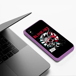 Чехол iPhone XS Max матовый Blink-182: Death Punk, цвет: 3D-фиолетовый — фото 2