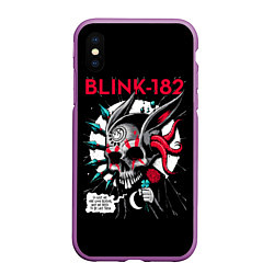 Чехол iPhone XS Max матовый Blink-182: Death Punk, цвет: 3D-фиолетовый
