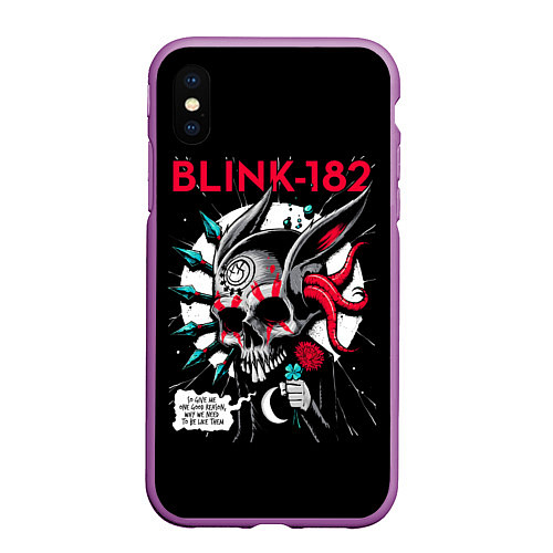 Чехол iPhone XS Max матовый Blink-182: Death Punk / 3D-Фиолетовый – фото 1