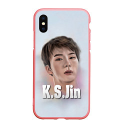 Чехол iPhone XS Max матовый BTS K.S.Jin