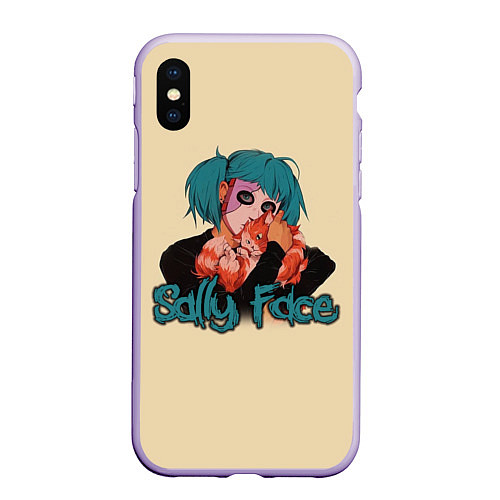 Чехол iPhone XS Max матовый Sally Face: Kid Girl / 3D-Светло-сиреневый – фото 1