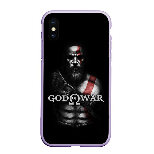 Чехол iPhone XS Max матовый God of War / 3D-Светло-сиреневый – фото 1