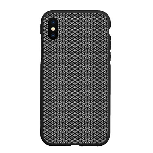 Чехол iPhone XS Max матовый Кольчуга воина / 3D-Черный – фото 1