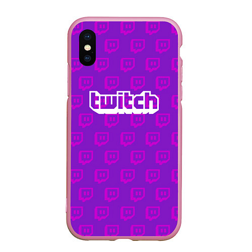 Чехол iPhone XS Max матовый Twitch Online / 3D-Розовый – фото 1