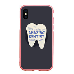 Чехол iPhone XS Max матовый Amazing Dentist, цвет: 3D-баблгам