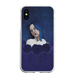 Чехол iPhone XS Max матовый Billie Eilish: Flowers, цвет: 3D-белый