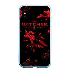 Чехол iPhone XS Max матовый The Witcher 3: Wild Hunt, цвет: 3D-голубой