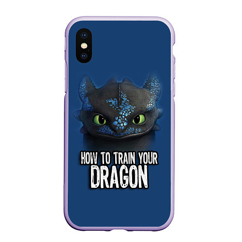 Чехол iPhone XS Max матовый How to train your dragon / 3D-Светло-сиреневый – фото 1