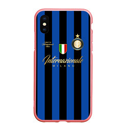 Чехол iPhone XS Max матовый Internazionale Milano, цвет: 3D-баблгам