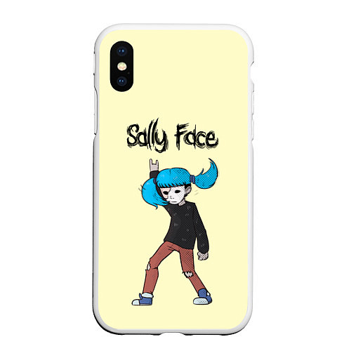 Чехол iPhone XS Max матовый Sally Face: Rock You / 3D-Белый – фото 1