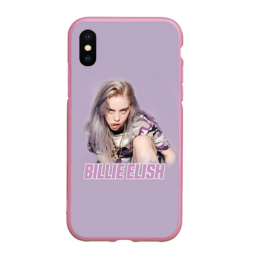 Чехол iPhone XS Max матовый Billie Eilish / 3D-Розовый – фото 1