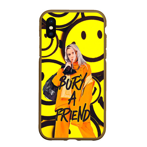 Чехол iPhone XS Max матовый Billie Eilish: Bury a Friend / 3D-Коричневый – фото 1