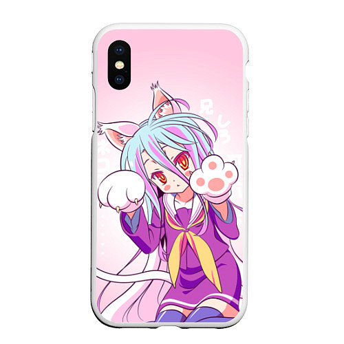 Чехол iPhone XS Max матовый No Game No Life / 3D-Белый – фото 1